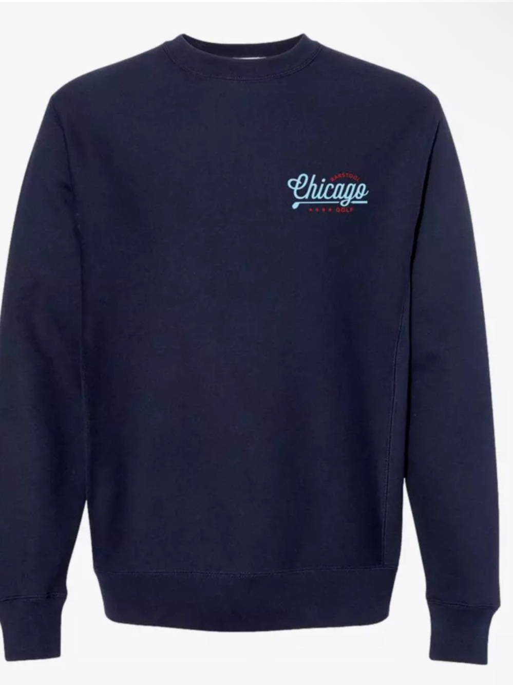 Barstool sport Chicago golf navy crewneck! Quality! L